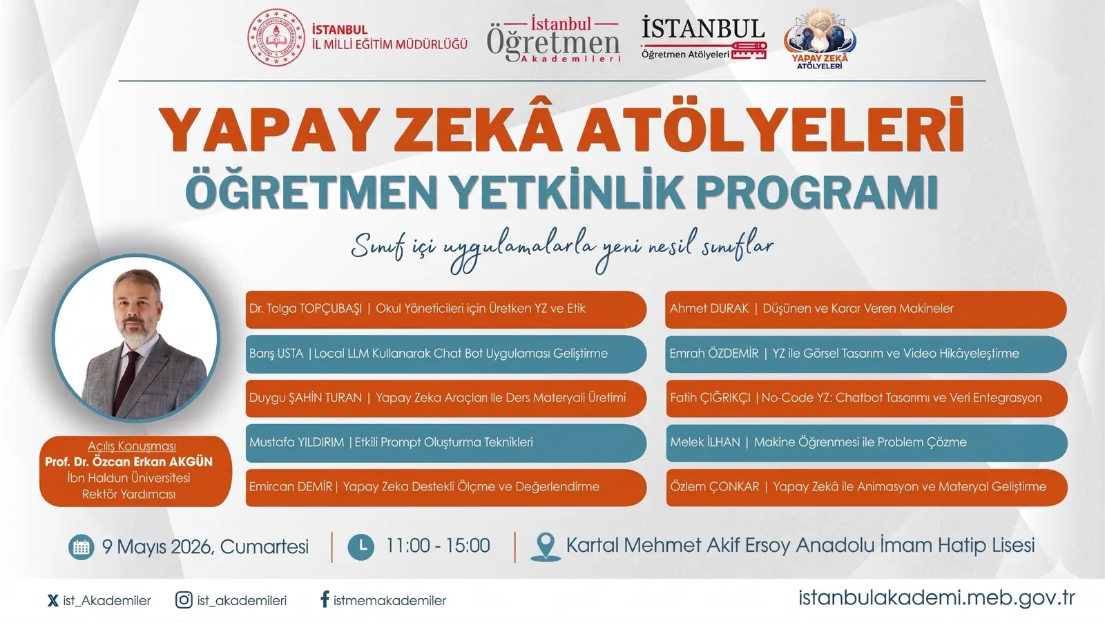 Yapay Zekâ Destekli Ölçme ve Değerlendirme seminerinin tarih, saat ve yer duyurusu